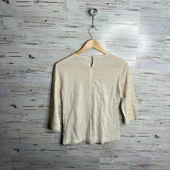 J  crew top blouse size small ivory cream - Picture 7 of 9
